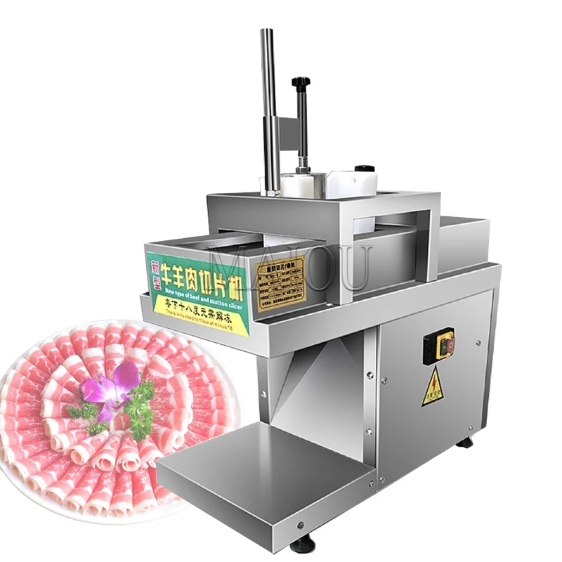 

Electric Mutton Beef Rolls Slicer Machine Freezing Meat Cutter Stainless Steel Desktop Meat Planer