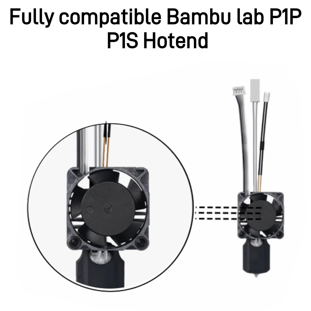 Bambu Lab P1 serisi için soğutma fanı 2510 çift bilyalı rulman fırçasız Fan 5V Bambu P1P P1S 3D yazıcı parçaları için fanlar