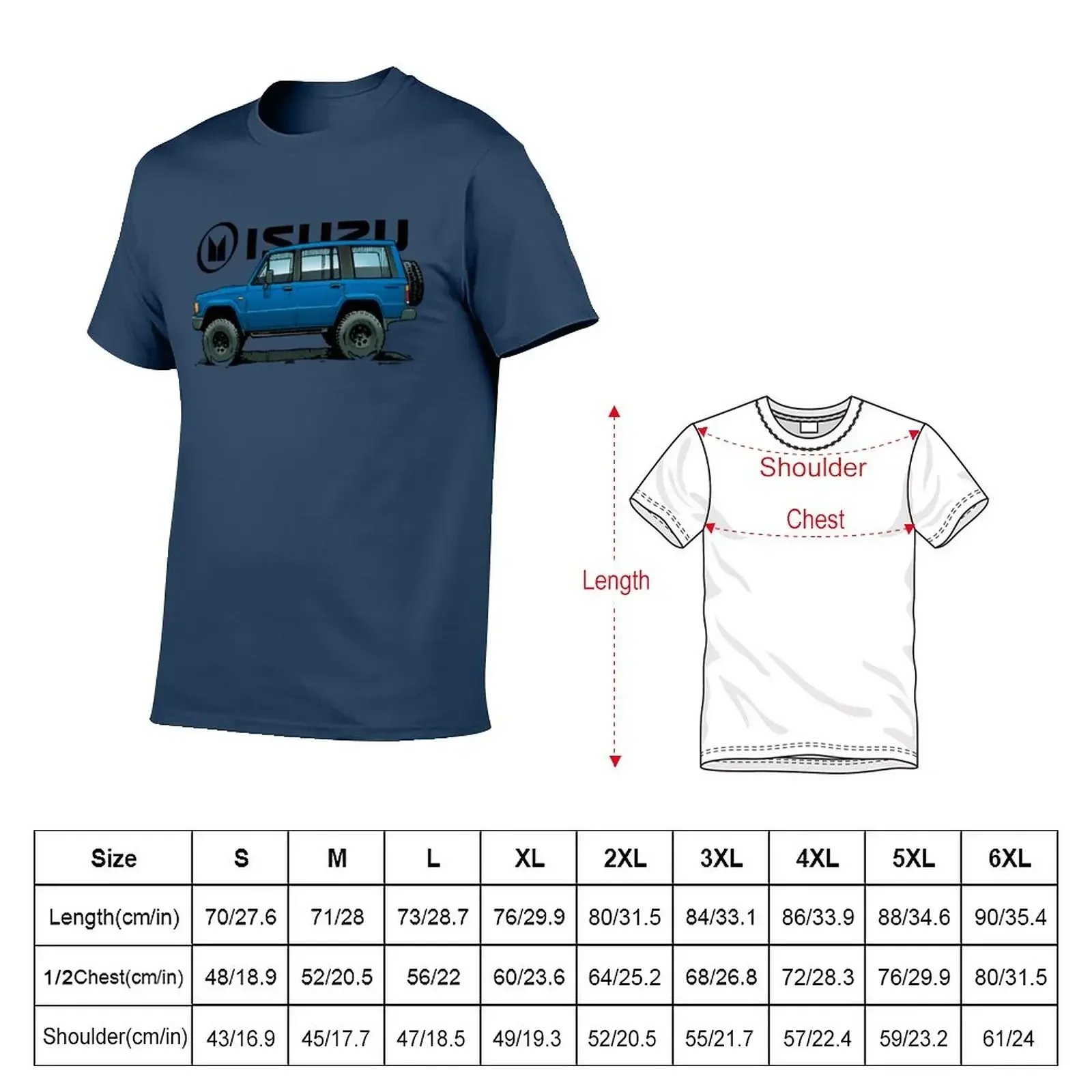 Isuzu Trooper - 4dr GEN 1 - Blue T-Shirt Blouse anime clothes for a boy plain white t shirts men