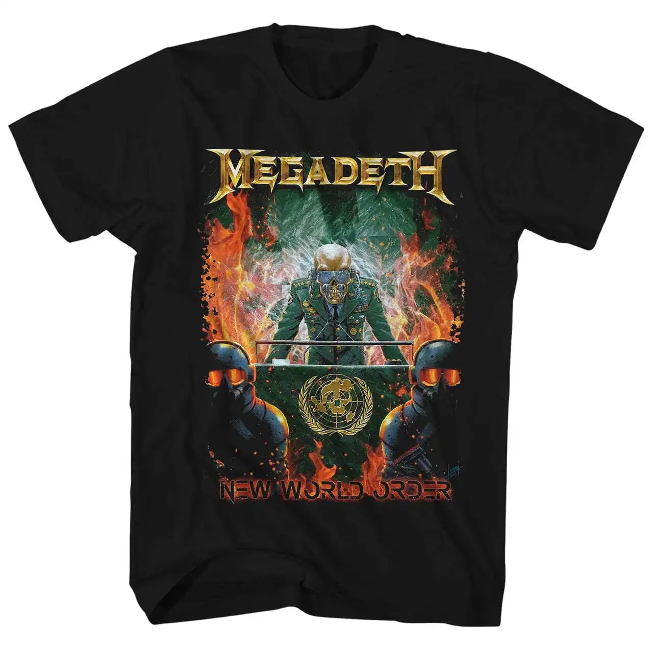 Camiseta Americana de Algodón Holgada y Extra Grande para Hombre, Estilo Heavy Metal, Rock y Punk, de la Banda Megadeth 2026
