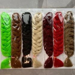 82 Inch 165g Wholesale Jumbo Braiding Pre Stretched Hair Box Twist Braids VEYDA Synthetic Hair Extensions for Women