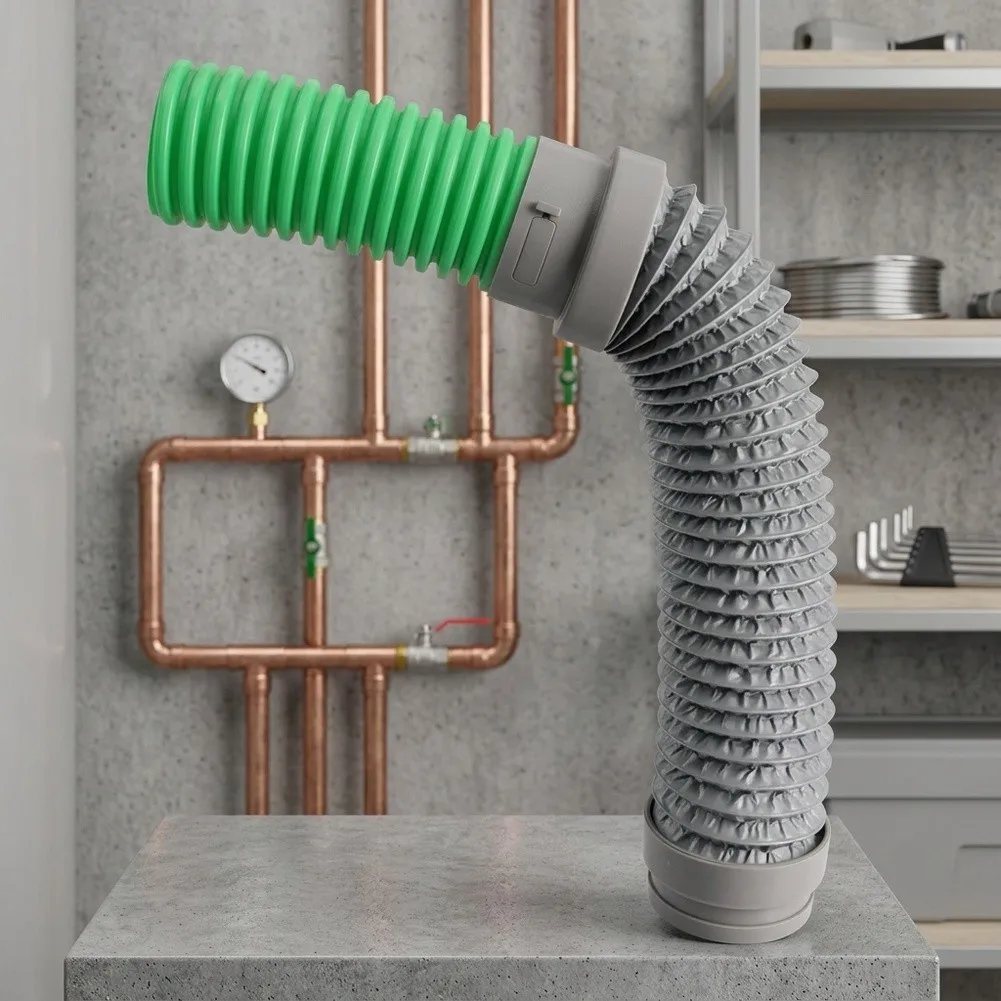 AC For Exhaust Hose Designed for Portable Units - 5.1 Inch Outer Diameter Anti-Clockwise Thread Heat and Wear Resistant Build