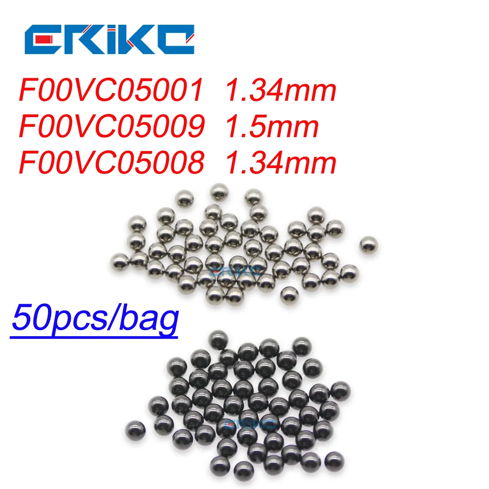 

F00VC05001 1.34mm Diesel Injector Valve Repair Kits Steel Ball F00VC05008 Ceramic Ball F00VC05009 1.5mm for Bosch Sprayer Nozzle