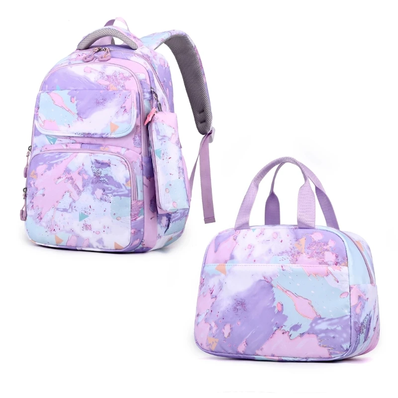 Modern Girls' Backpack with Lunch Bag and Pencil Case Perfect for Work and Study