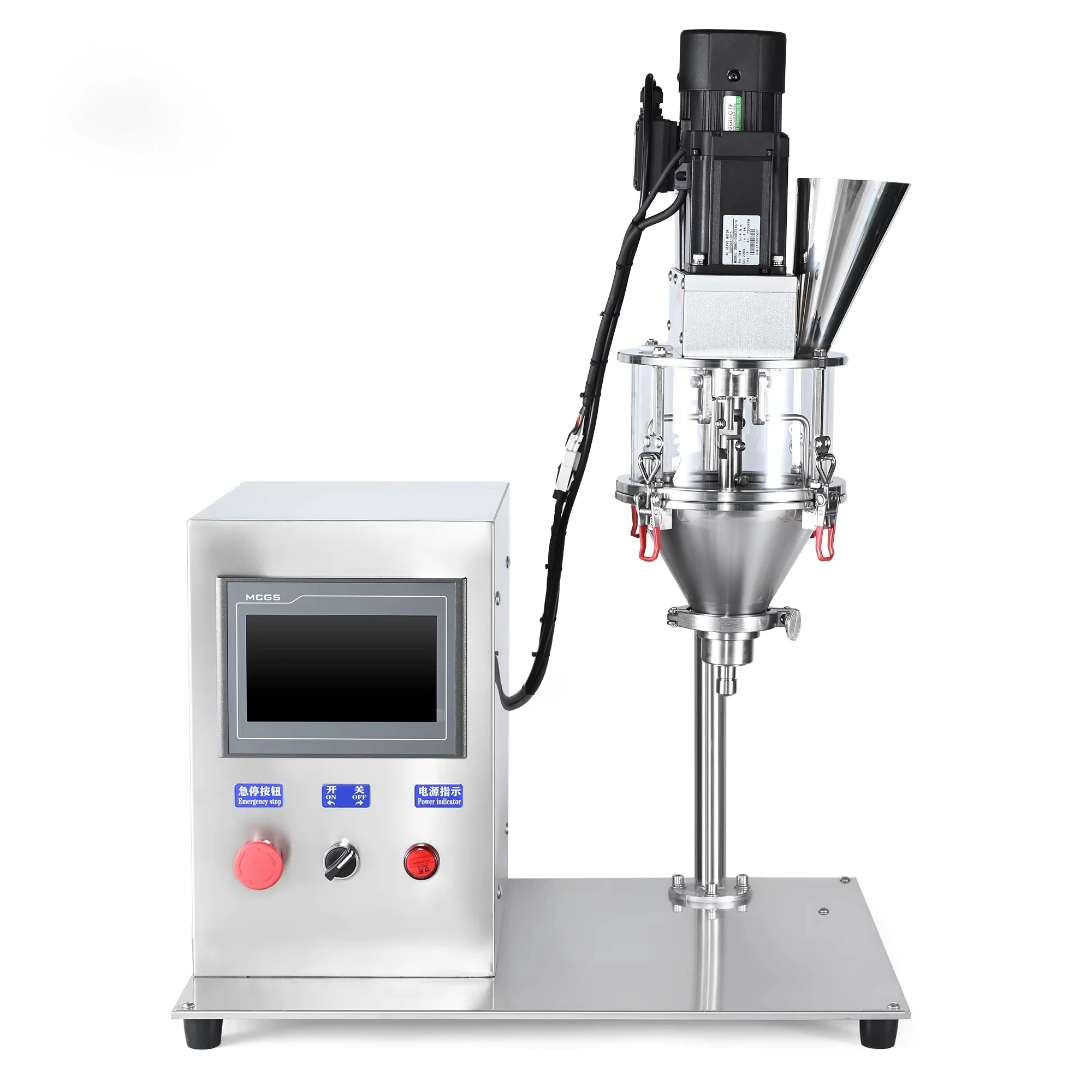 New Semi-Automatic Benchtop Powder Filling Machine 0.01g-0.5g High Accuracy with Auger Filler for Lab R&D Small Business