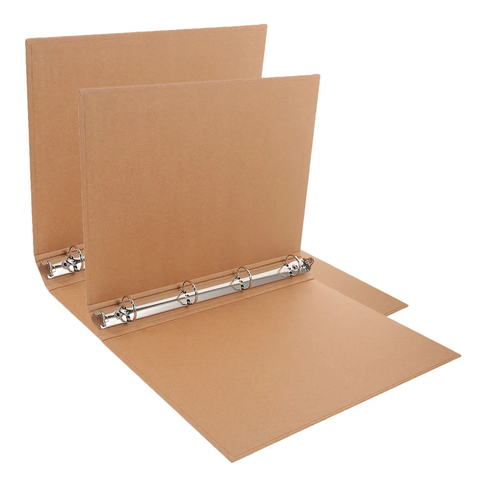 2pcs-kraft-paper-binder-shell-refillable-notebook-cover-a4-loose-leaf-notebook-protector-students-planner-journal-binder