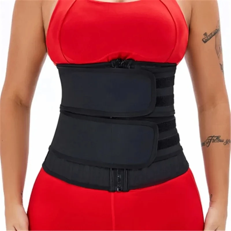 Latex Waist Trainer 25 Steel Bone Body Shaper with 2 Removable Strap Zipper and Hook Modeling Strap Tummy Control Belt