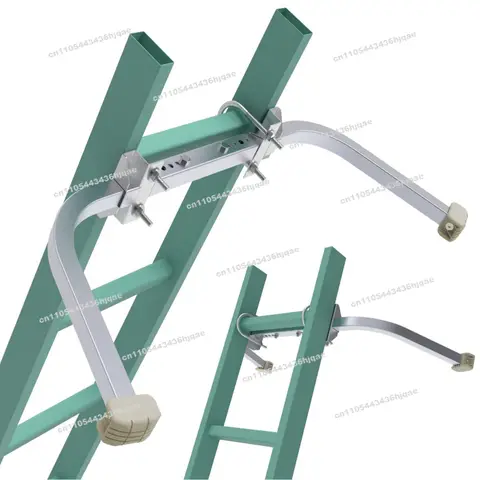 Ladder Stabilizer, Extended Ladder Stabilizer Attachment for Roof Gutters and Walls, with Anti-skid