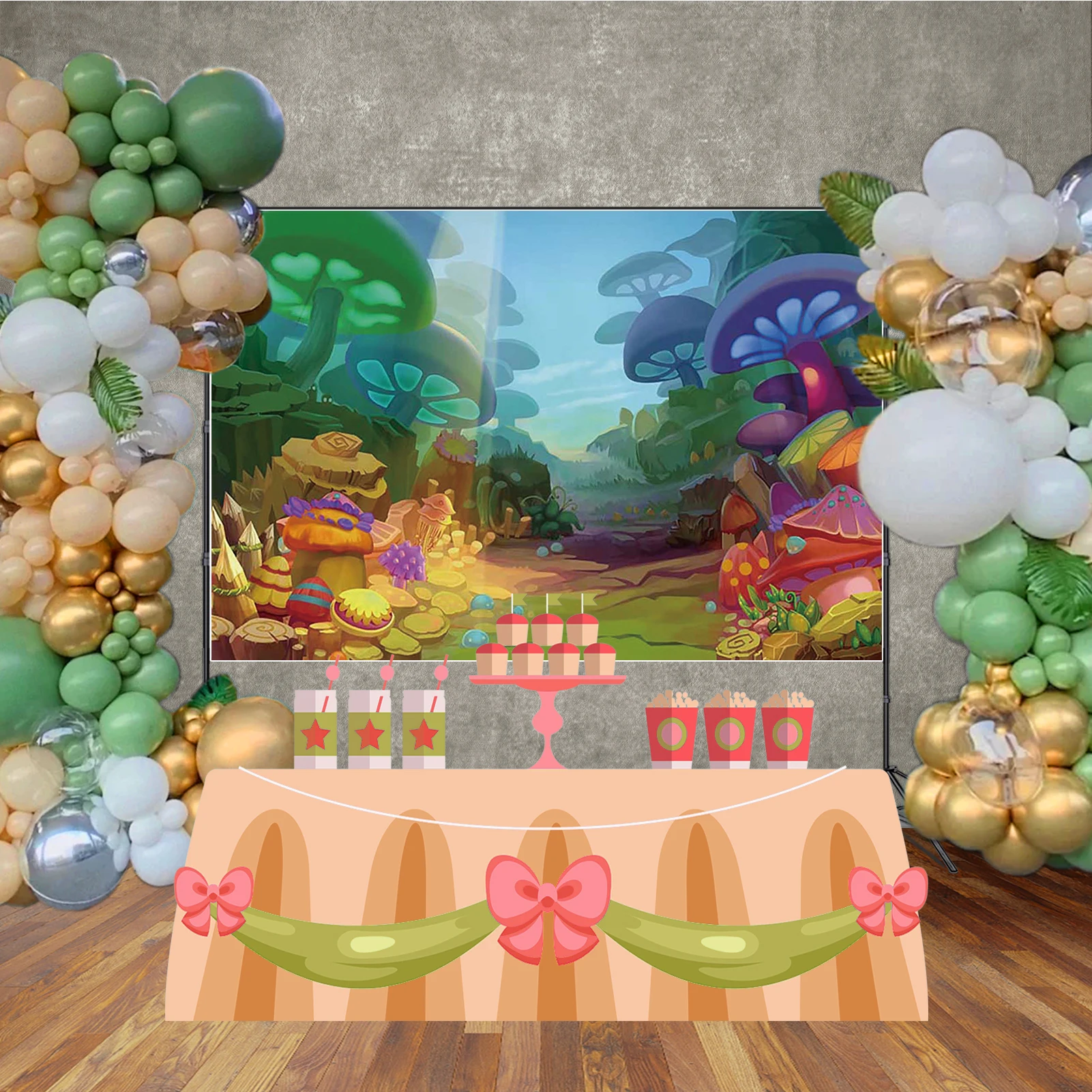 MOON.QG خلفيات فطر الغابة المسحورة لكتب التصوير الفوتوغرافي خلفية القلعة زينة عيد الميلاد صورة المتصل ملصق الجدار