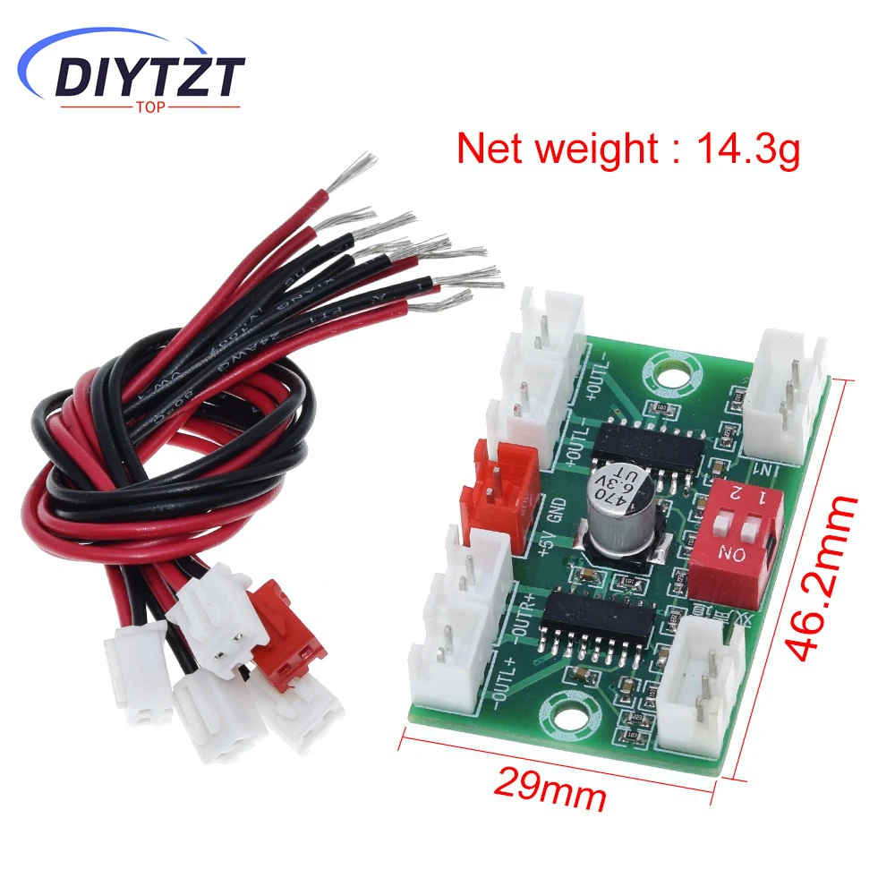 DIYTZT XH-A156  4*3W PAM8403 4 Channels mini Digital Audio Amplifier Module USB 5V Small Stereo Amp Amplifier Board