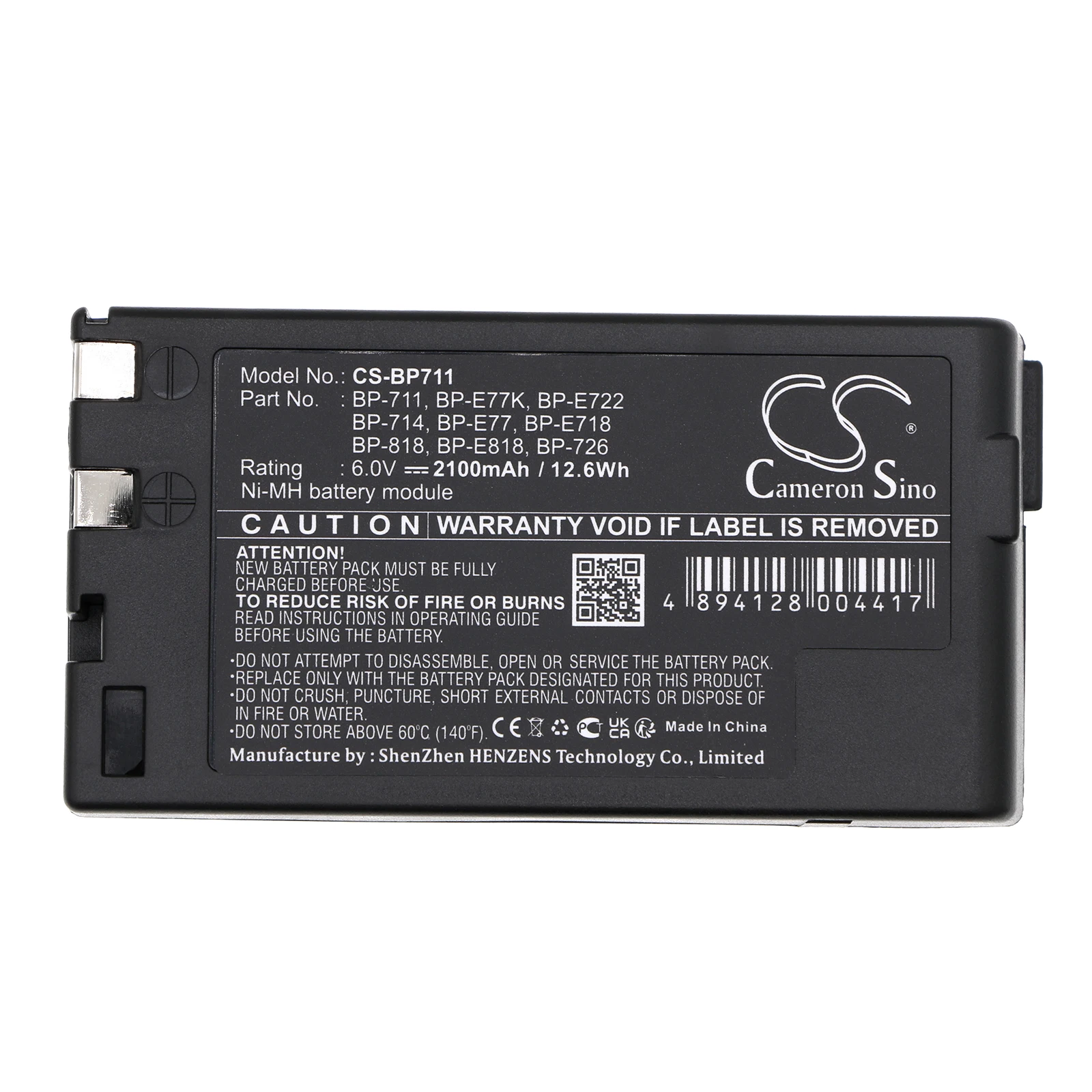

Cameron Sino 2100mAh Battery For Canon BP-711 BP-714 BP-726 BP-818 BP-E718 BP-E722 BP-E77 BP-E77K BP-E818 E61 ES900 ES180 UC2