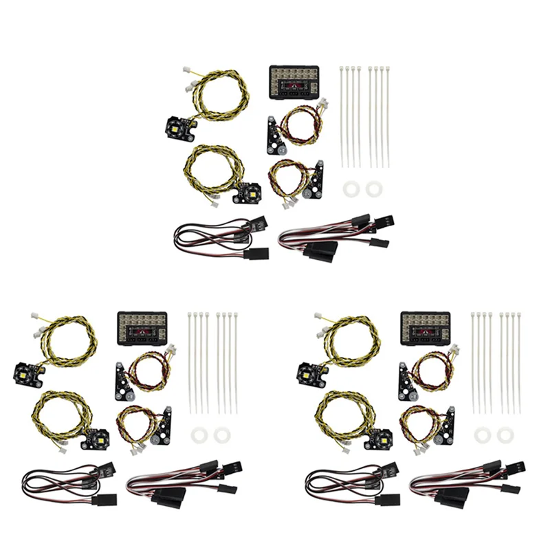 

3X For TRX4 RC Car Front Rear LED Lights + IC Lamp Group Headlight Kit For 1/10 RC Crawler Traxxas TRX-4 Defender