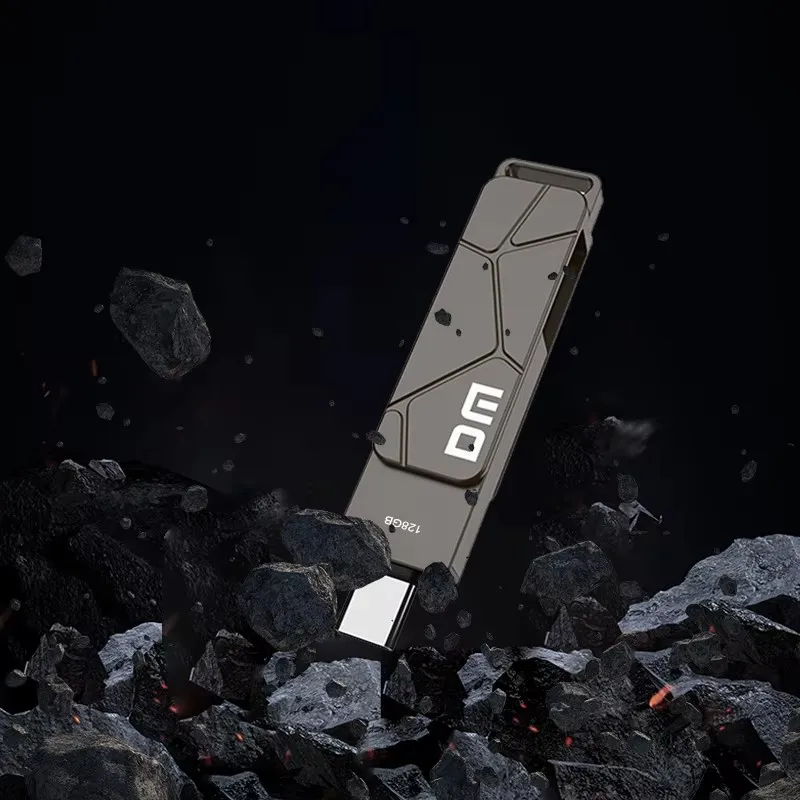 PD198 DM Type C USB3.2 Flash Drive 64G 128G 256G With Dual Port for Type C Smartphone and Computer