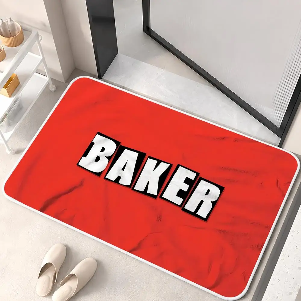 B-Baker Hip-hop Skateboards Floor Mat Flannel Rug Soft Non Slip Door Mat For Bathroom Bedroom Kitchen Living Room Home Decor