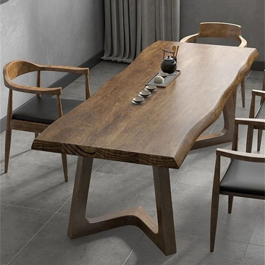 طاولة شاي وكرسي من الخشب الصلب الصيني الجديد، طاولة شاي لتناول الطعام المنزلية القديمة، متكاملة مزدوجة الأغراض #4