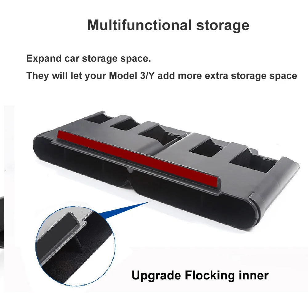 Under-screen Hidden Storage Box for Tesla Model 3 Model Y New Behind Central Control Panel Key Card Gadget Organizer Accessories