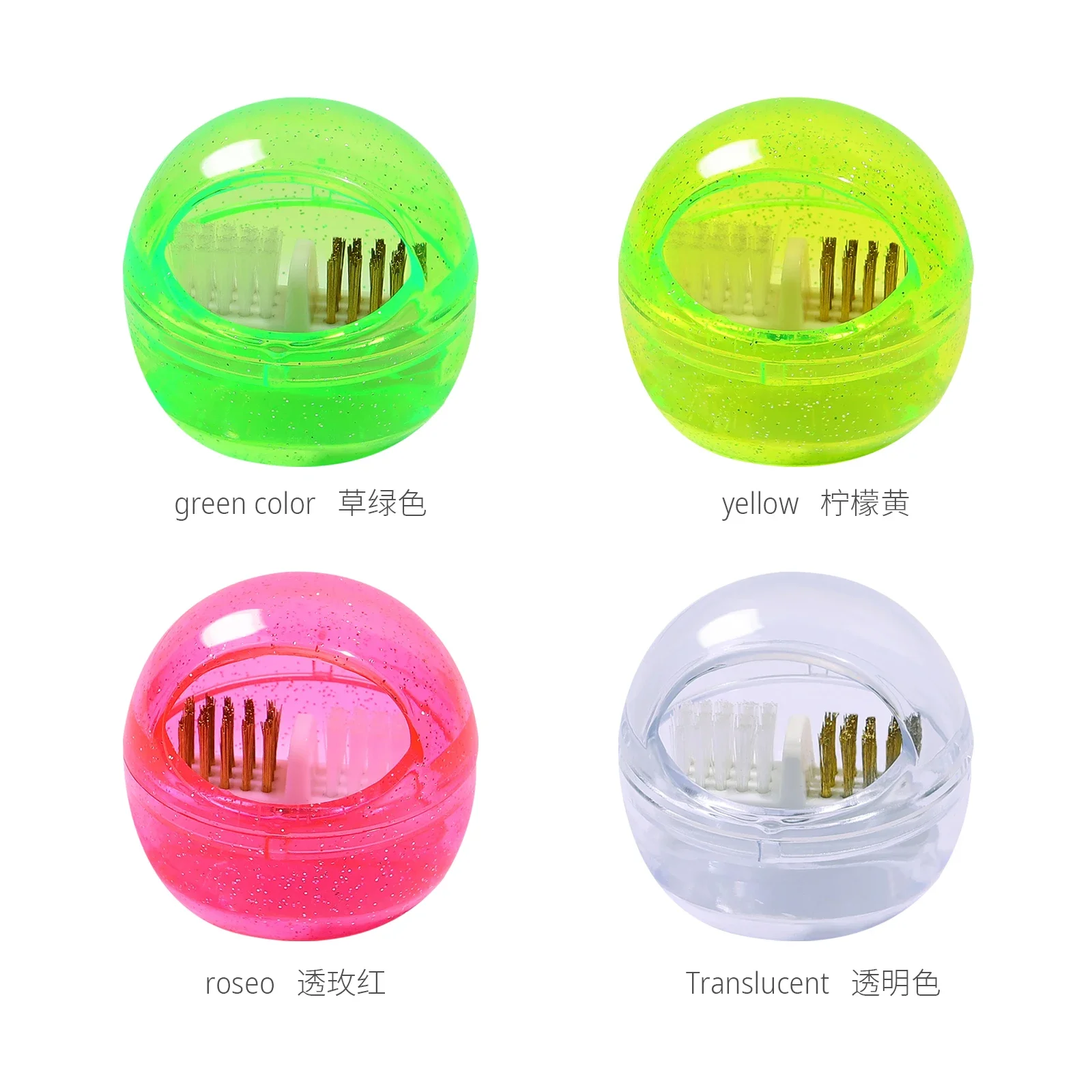 1pc fio de cobre macio e duro prego broca escova caixa de limpeza remover pó cabeça moagem arte do prego brocas cuidados ferramenta mais limpa