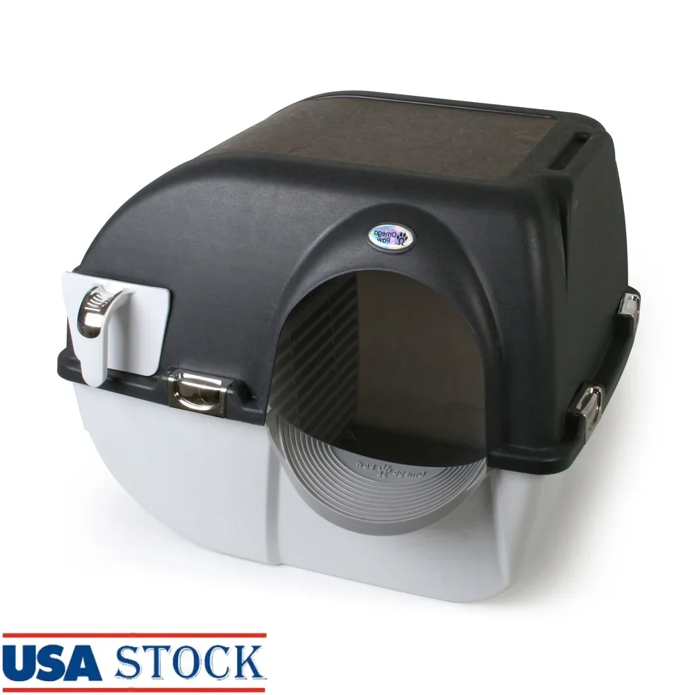 

Automatic Self-Cleaning Cat Litter Box with Pull-Out Waste Tray Durable Sifting Grill Easy Cleanup Solution