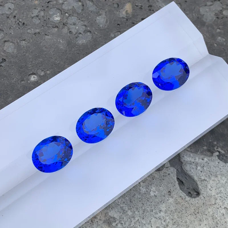 

Cobalt Spinel Oval Cut Lab Grown Loose Gemstone AGL Certificate DIY Jewelry Making For Ring Necklace Earrings