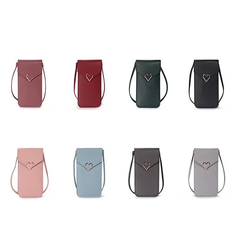 TOUB042-Petits sacs messagers à bandoulière pour femme, sac à main pour téléphone portable à écran tactile, portefeuille initié, mode pour femme