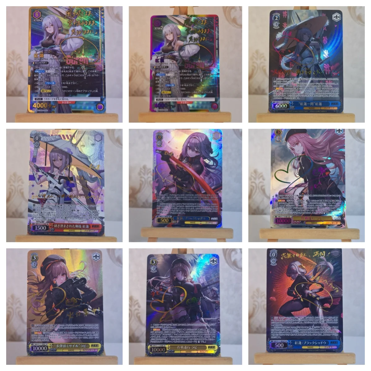 1 pz/set NIKKE: La Dea della Vittoria Guren AutoControllo Raccogliere Firma Trading Flash Card Anime Cartoon Regalo