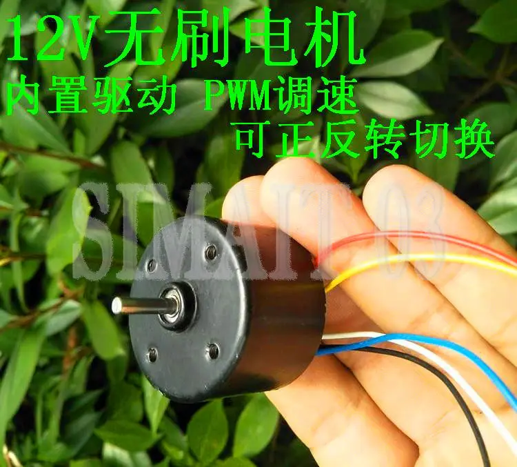 3623 12V Brushless DC Motor with Built-in Driver | Inner Rotor, Ball Bearing, PWM Speed Control & CW/CCW Reversible