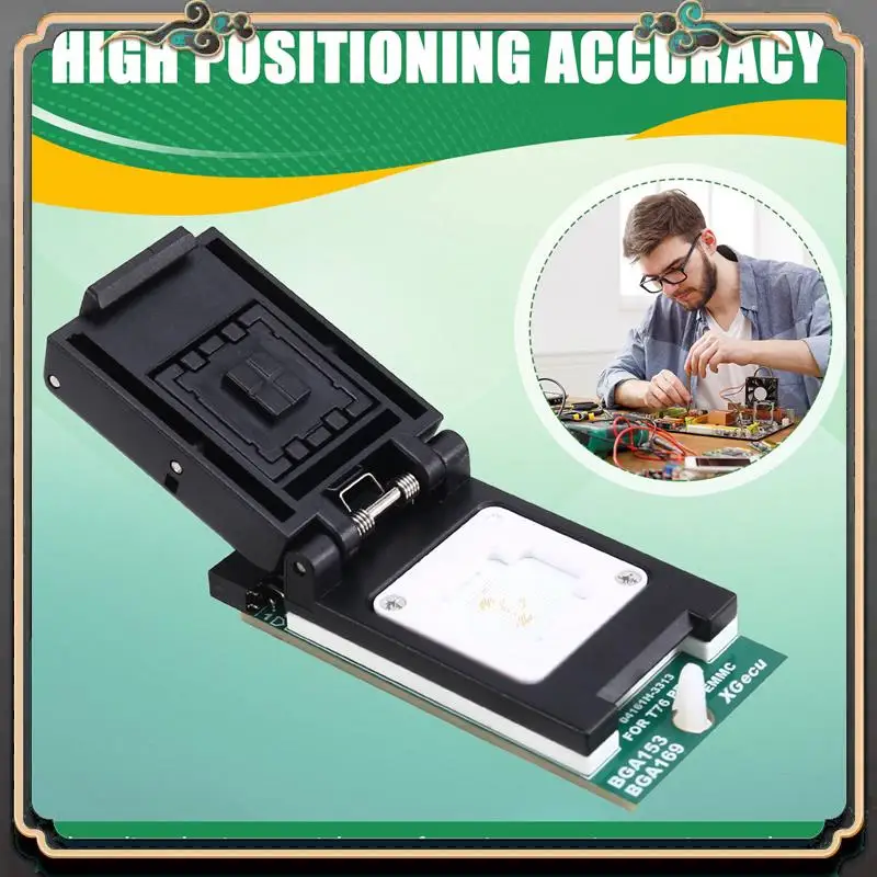 ASMA-For T76 Programmer Adapter Burning Socket EMMC BGA153/BGA169 V2.0 Dual-Head Probe Holder