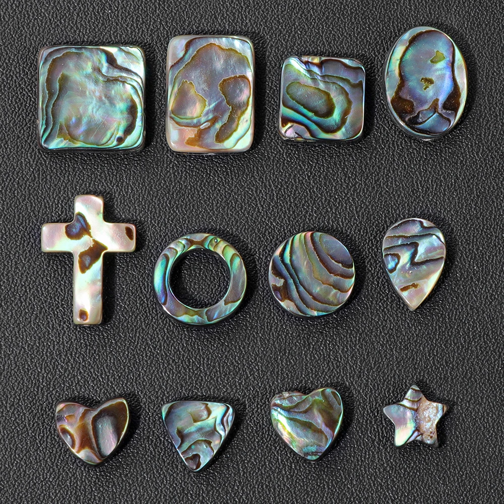 

Natural Abalone Shell Bead Square Heart Round Loose Spacer Seashell Beads For Jewelry Making Diy Necklace Bracelet Accessories