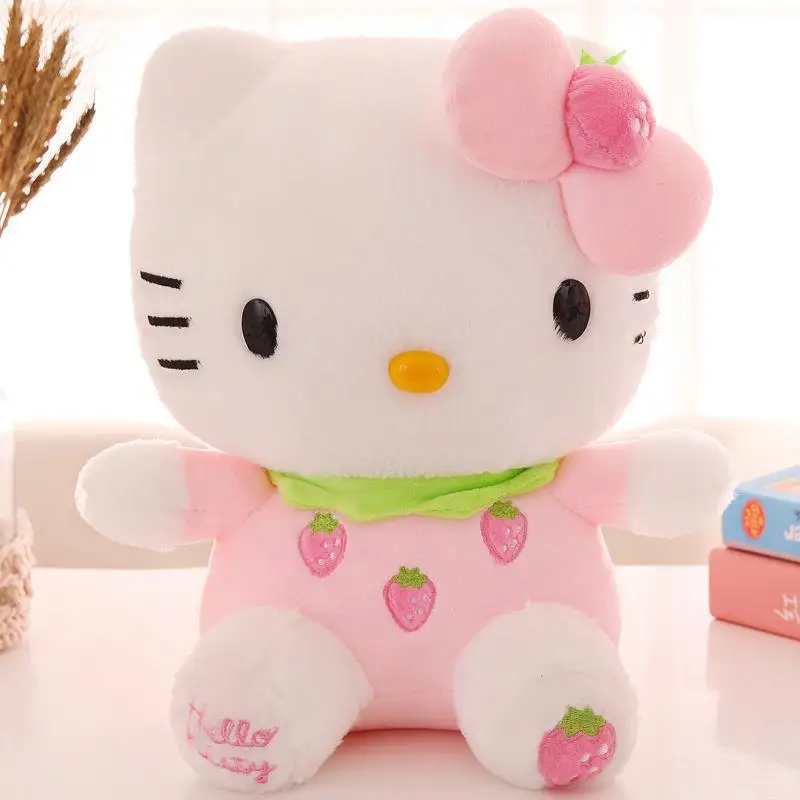 Sanrio หมอนตุ๊กตาน่ารักลาย Hello Kitty, ตุ๊กตาสัตว์ยัดนุ่นสำหรับเด็กของขวัญวันเกิด