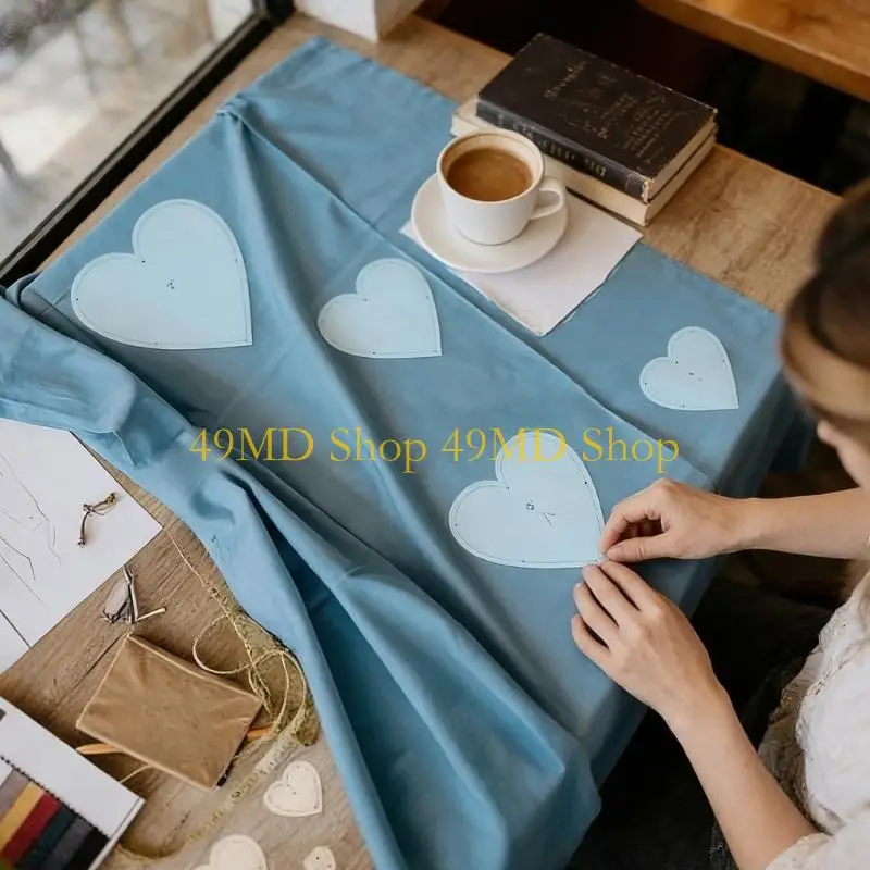 49MD 8 Different Sizes Heart Pattern Sewing Templates Acrylic Quilting Stencil Ruller