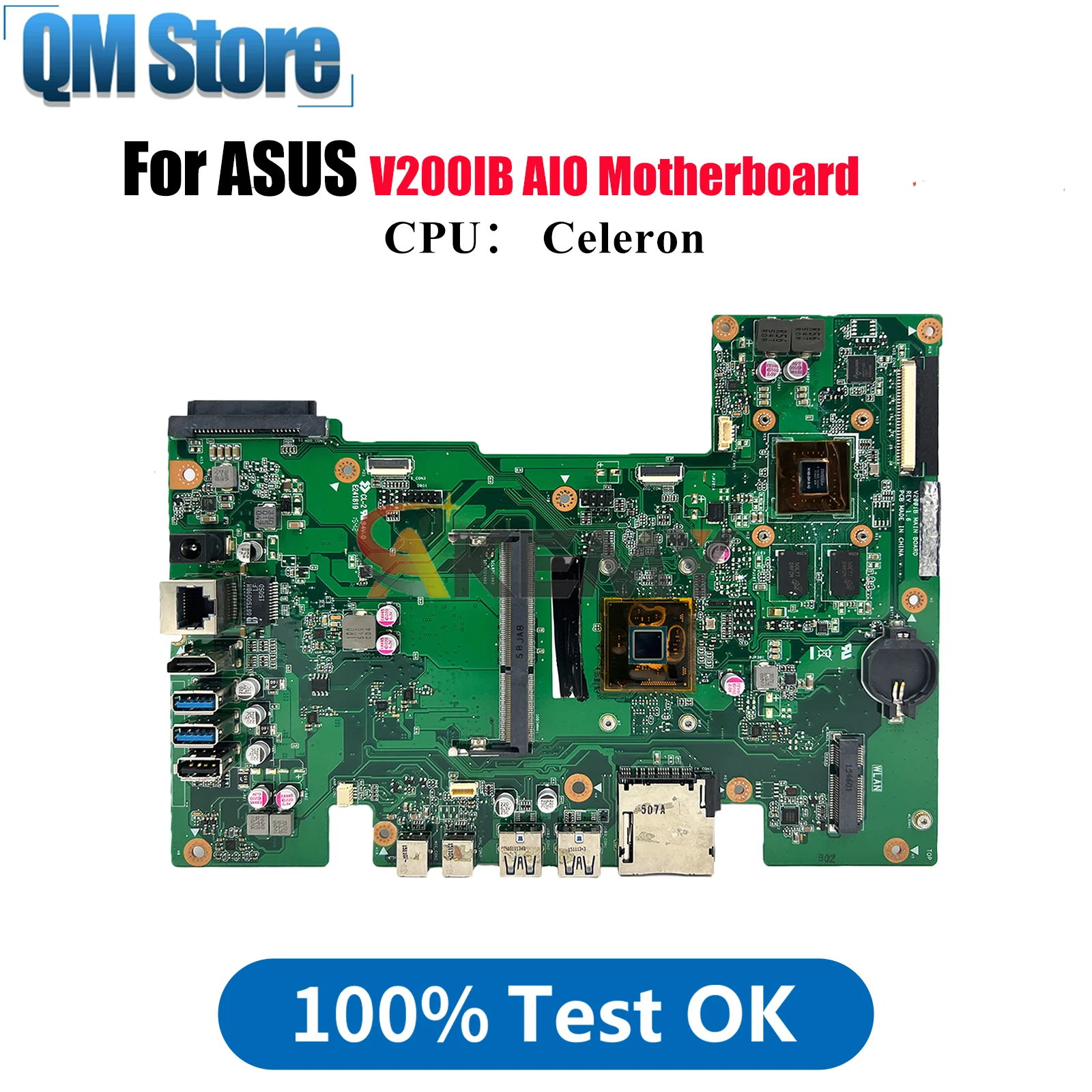 

Материнская плата V200IB для ASUS Vivo AiO V200IB V200I, материнская плата с процессором Celeron, 100% тестирование, ОК, быстрая доставка, высокое качество