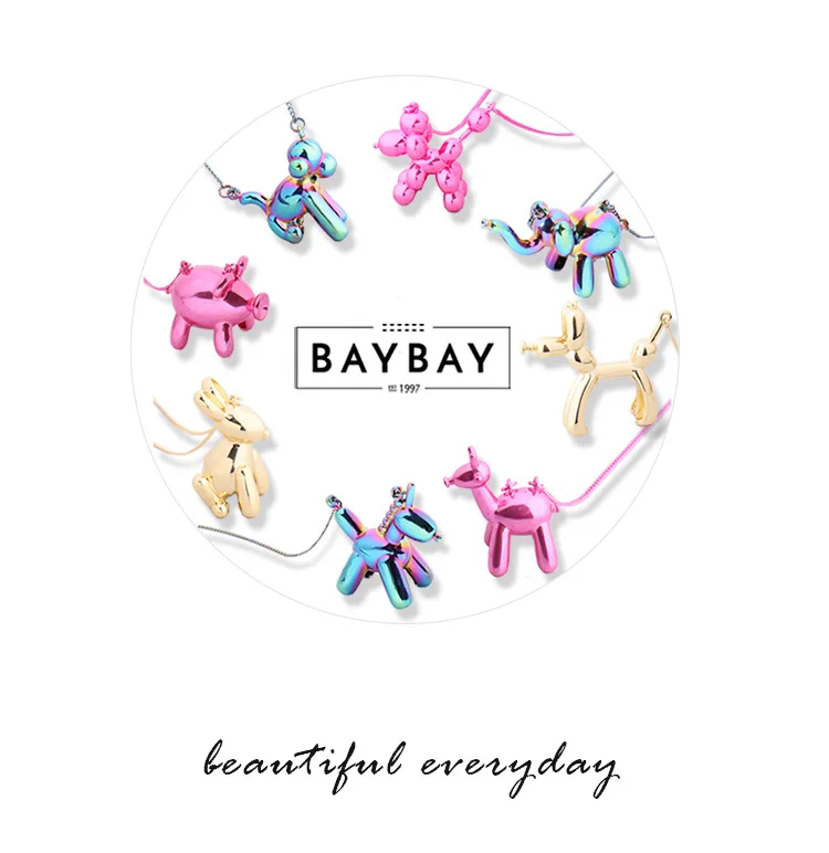 Kenjie Original Small Balloon Dog Necklace Female Long Sweater Chain Female Fashion Personality Symphony Cute Pet Necklace Handl