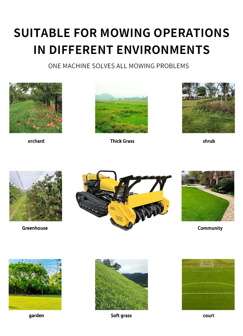 Professional 40HP Diesel Remote Control Crawler Forestry Mulcher Robot Automatic Grass Shrub Cutting Equipment Forestry