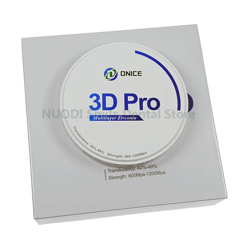 3D Pro CAD/CAM Multilayer Dental Ceramics Zirconia Block Blank Discs Open Milling System 98mm*16mm 20 Colors Dentistry Materials