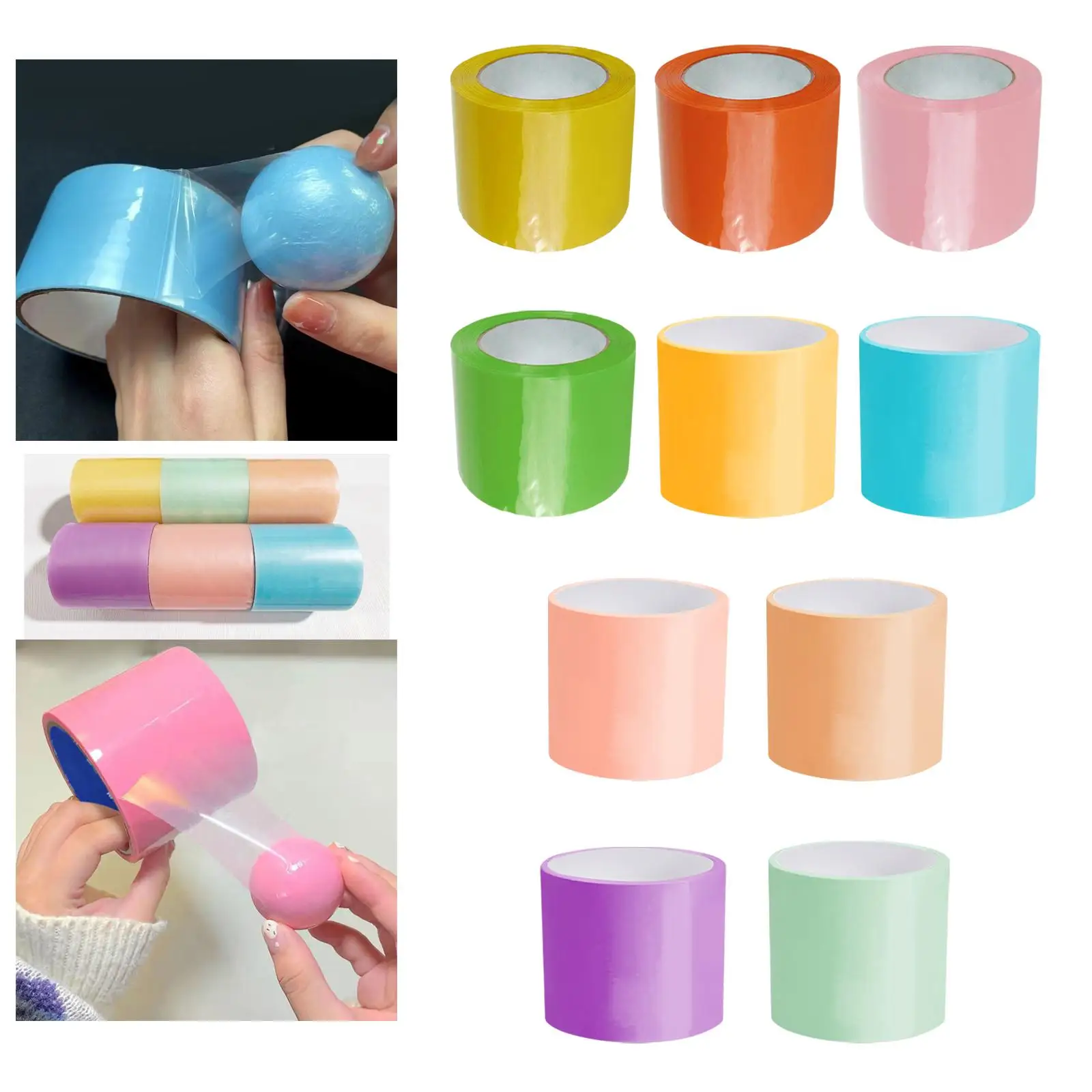 6cm Wide Sticky Educational Toy Ball Rolling Tape Party Game Making Ball