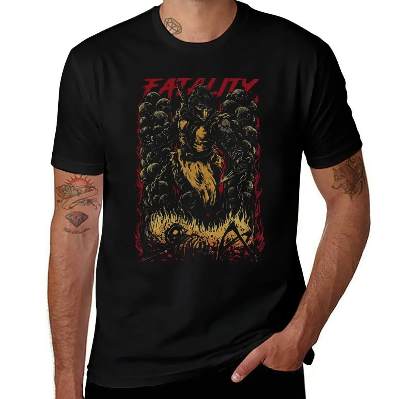 Scorpion Brutal Fatality T-Shirt summer tops anime tshirts for men