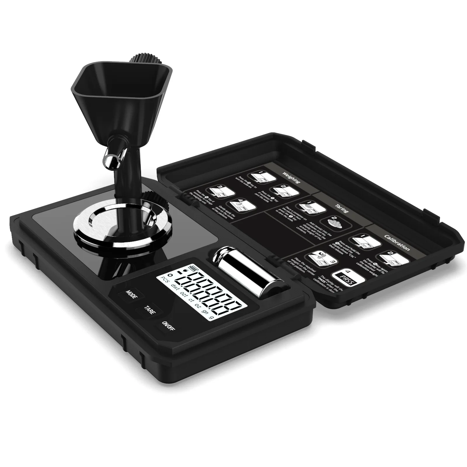 Digital Jewelry Scale 50G/0.001g Pocket Scale High-Precision Portable Jewelry Milligram Weight Balance Electronic Scale Tool