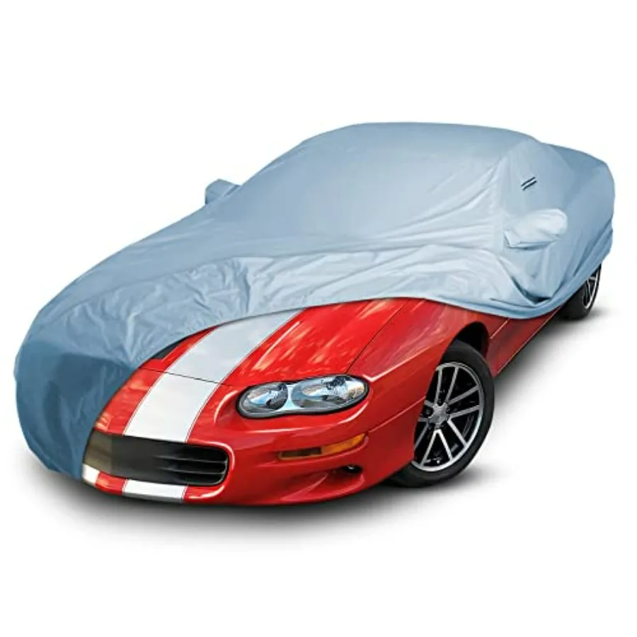 

Custom Car Cover for Camaro 1993-2002: Waterproof All-Weather Rain Snow UV Sun Protector, Solid Gray Polyester Exterior Indoor