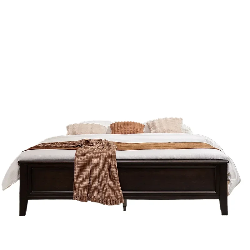 

Solid wood bed, French retro, rustic peach blossom, core wood 1.8 double bed