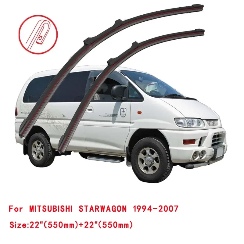 

For MITSUBISHI STARWAGON 1994-2007 Car Windshield Wiper Blade Front Windscreen Brushes Washer Window Cleaning Replacement Parts