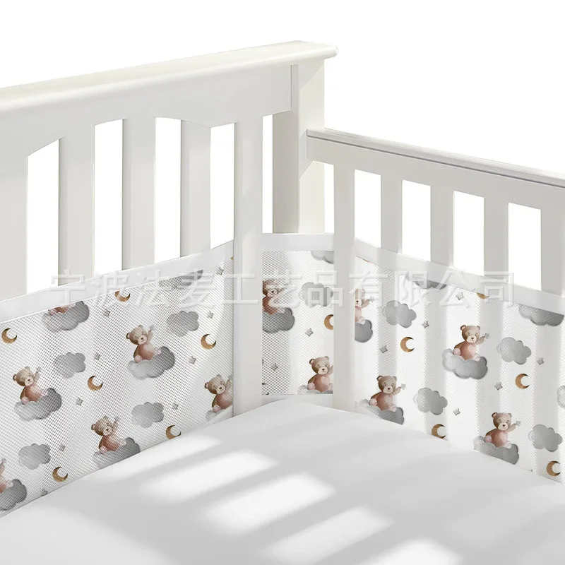 Summer Infant Bedding Newborn Bed Around Protector Baby Mesh Crib Bumper Liner Breathable Detachable and washable