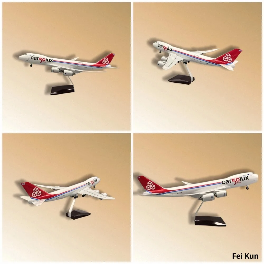 B747 Northwest Airlines 47cm Die-Cast Resin 1/150 Scale Model Ornament with Wheels Suitable for Display or as a Gif