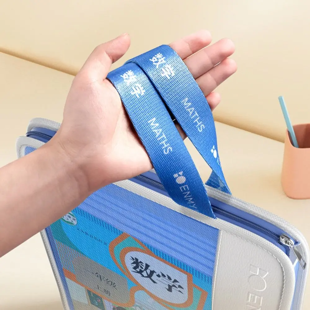 Multifunctional Mesh Zipper Pouch Nylon Transparent File Folder Bag Thickened Candy Color Test Paper Storage Bag