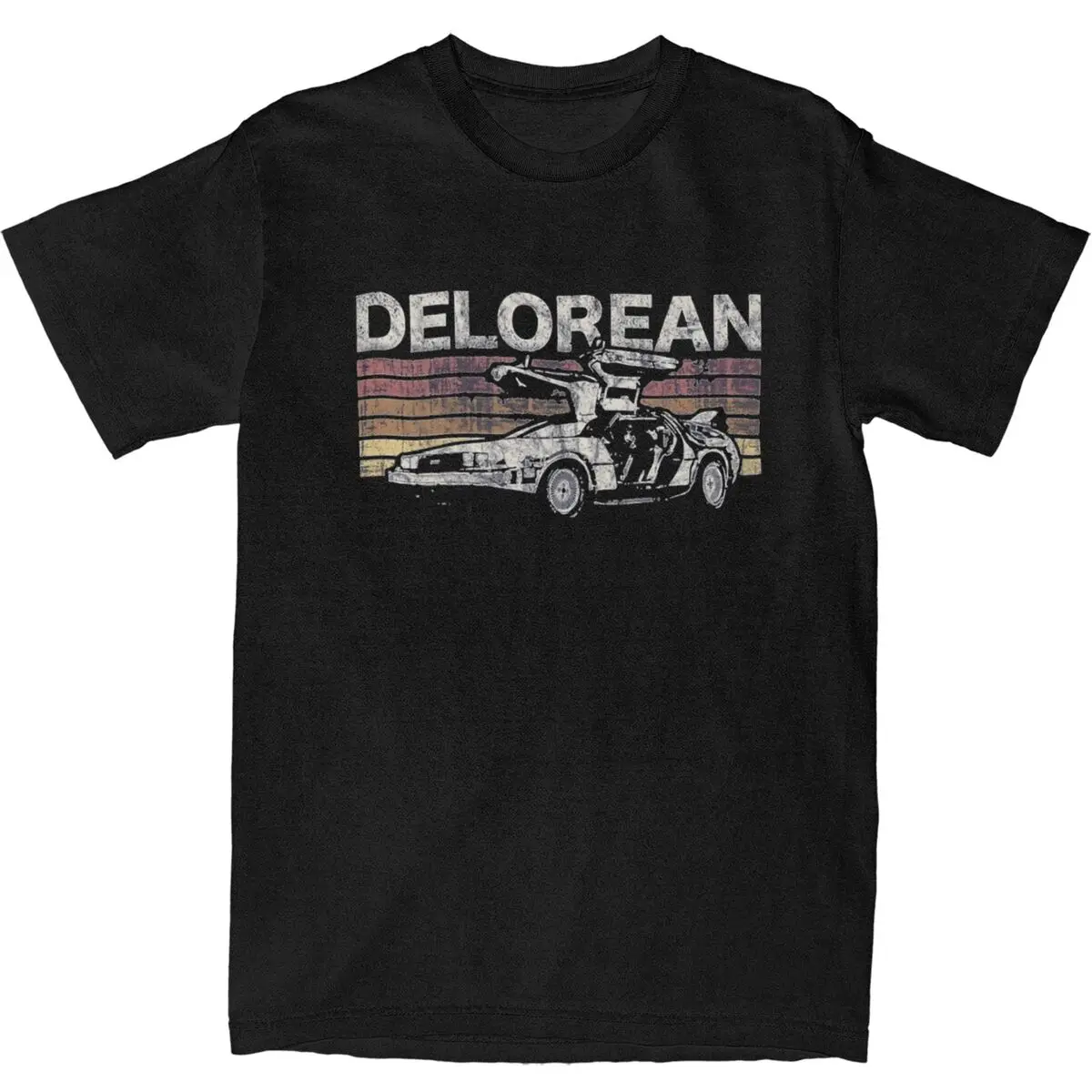 DeLorean Punk T Shirt Beach Rock Music Vintage T Shirts Cotton Hippie Tee Shirt For Men Short Sleeve Casual Top Tees