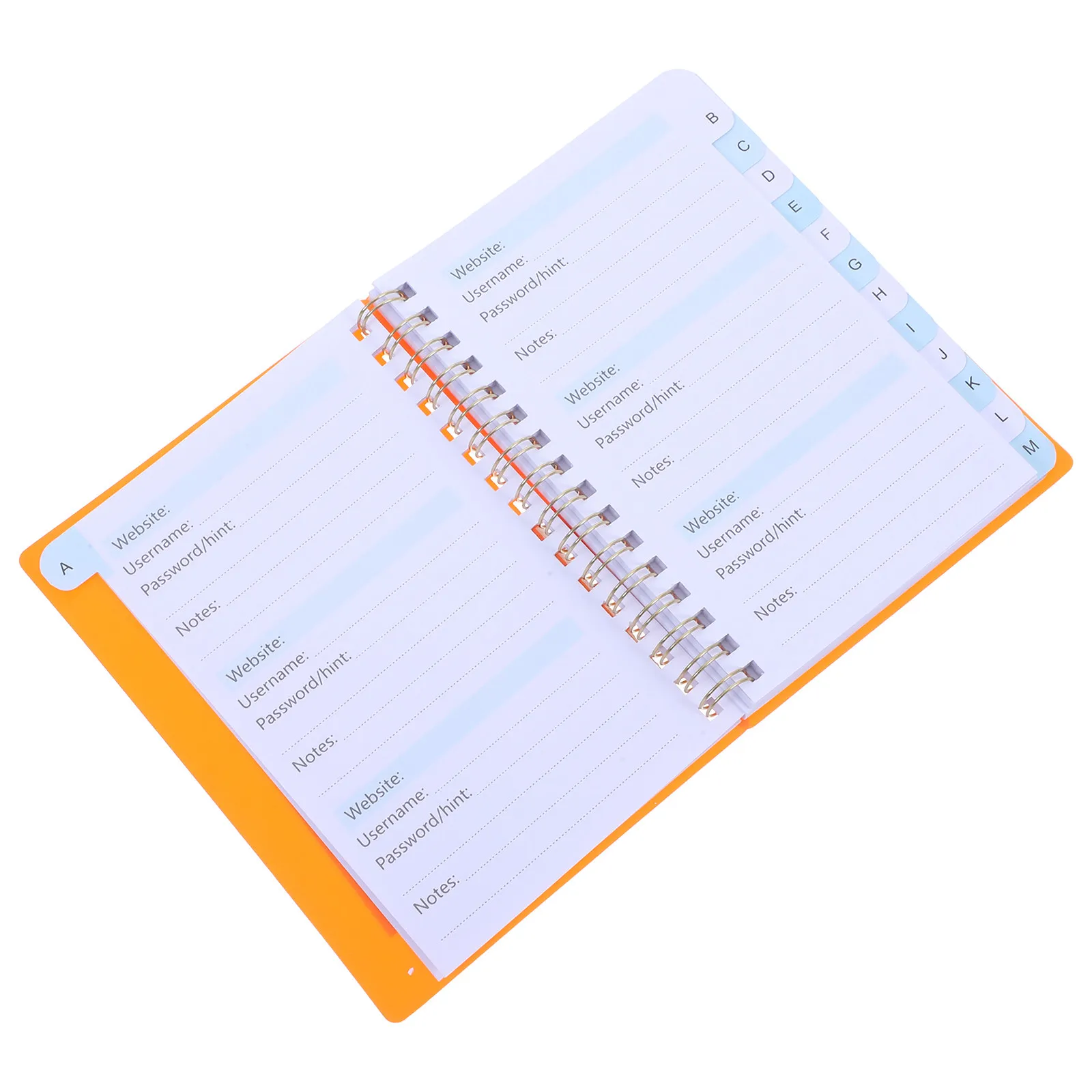 Password Notebook A6 Multi-Use Spiral Design with Alphabetical Tabs for Fast Indexing Website Address Log Book Convenient