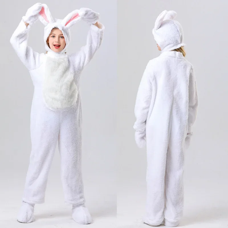 

Kid Rabbit Costume Child Stage Performance Role Play Jumpsuit Halloween Carnival Party Furry Cosplay Animal Bodysuit Fancy Dress