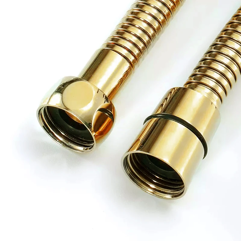 Gold Color Ss Stainless Steel Shower Flexible Pipe Hose Hot Water Flexible Metal Shower Hose For Bathroom