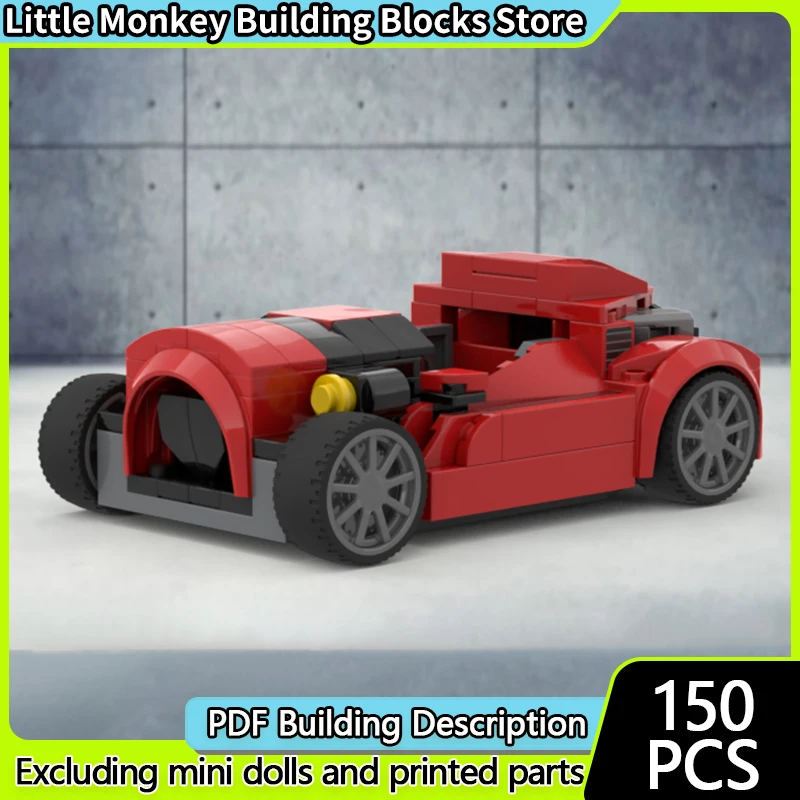 Speed Racing Car Model MOC Building Bricks Modify High-Speed Car Modular Technology Children Holiday Gifts Assemble Toys Suit