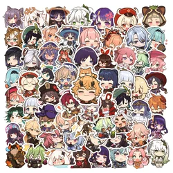 Genshin Impact Cartoon Sticker, Creative Anime, iPad, Bureau d'ordinateur, Décoration de voiture, Imperméable, DIY, Vente en gros, 10 PCs, 30 PCs, 50PCs, Nouveau