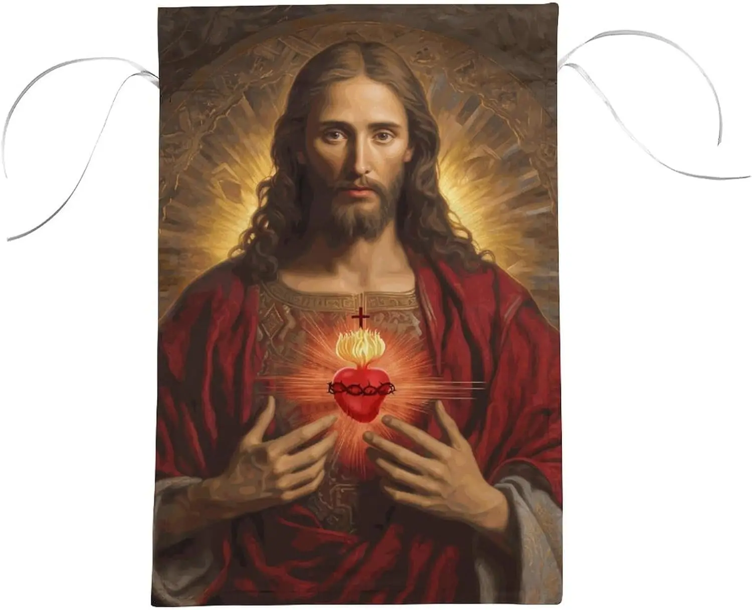 Sacred Heart of Jesus Photo Garden Flag Christ Religious Lord God House Yard Flag Seasonal Holiday Outside Holiday Decoration Ho